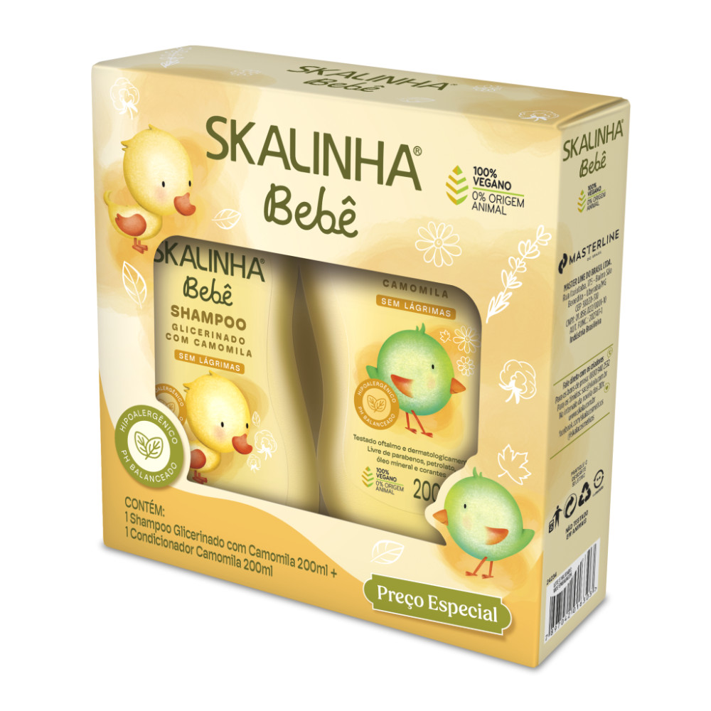 Kit Shampoo e Condicionador Bebê Infantil Camomila Skala - Mom & Baby