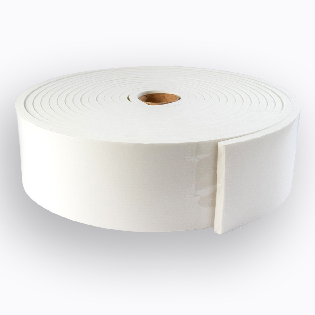 Fita de Vedação EVA - Janela, Porta, Fresta e Rodapé - Branco Adesivo 1 lado - 100mm x 10mm X 10mt