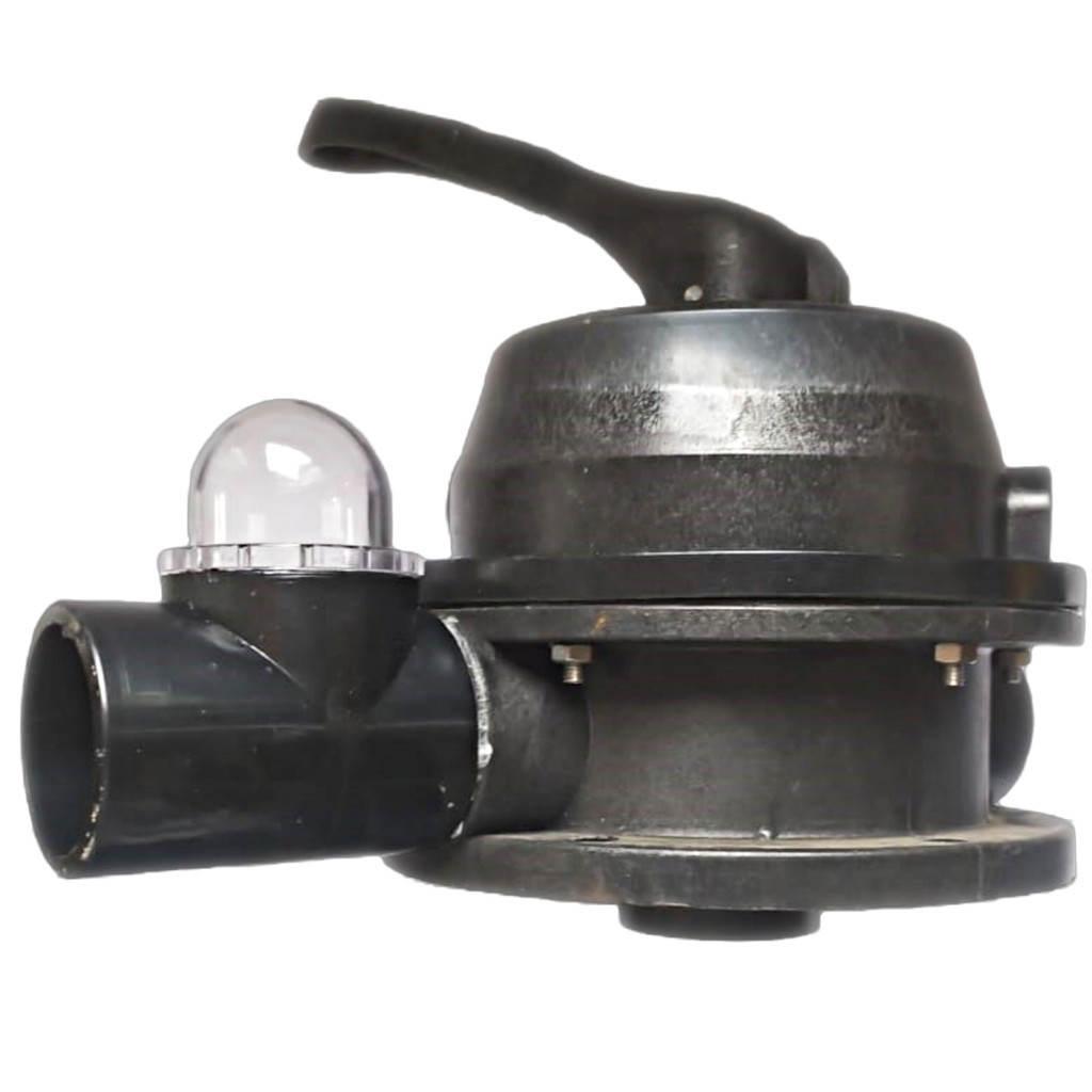 Válvula Para Filtro Albacete Cabeçote Multivias Amarela (Padrão São Paulo) + Visor (Copinho)