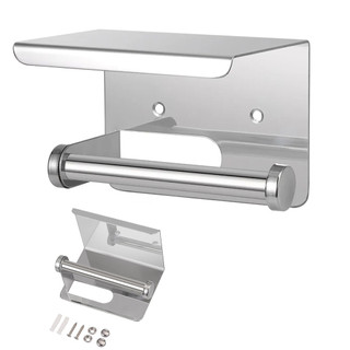 Suporte Papel Higienico Inox Banheiro Lavabo Prateleira Celular Porta Objeto Apoio Suporte Organizaçao Multiuso