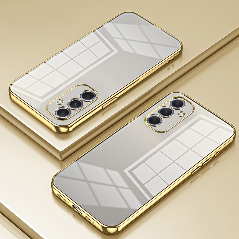 Capa Transparente Galvanizada Para Samsung Galaxy A55 A05 A35 A15 A25 A05S A54 A34 A14 A04S A24 Traseira Silicone TPU