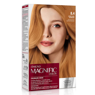 COLORACAO CREME 8.4 LOURO CLARO ACOBREADO AMEND MAGNIFIC COLOR