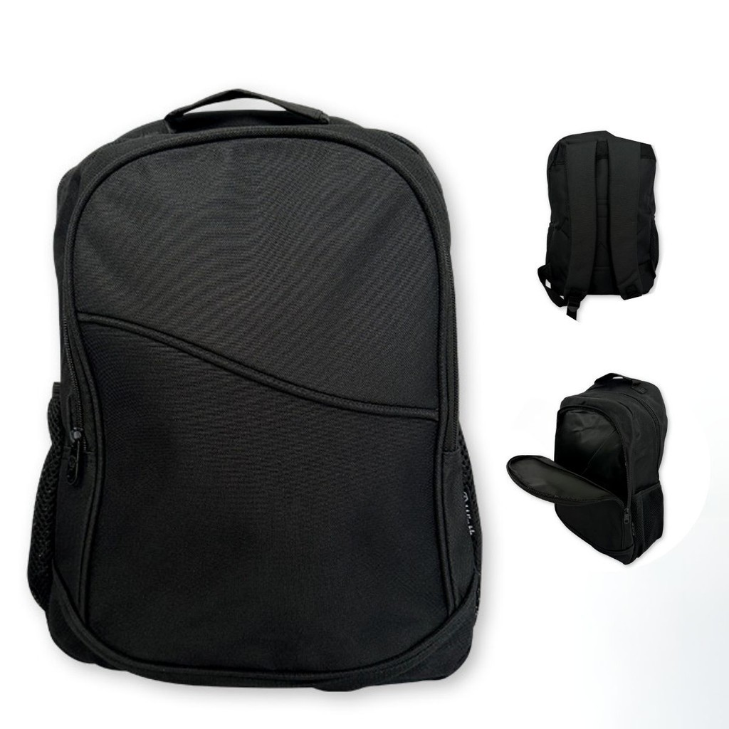 Mochila Faculdade Impermeável Grande Preto Liso Unissex Resistente Notebook Executive Masculino Feminino Escola