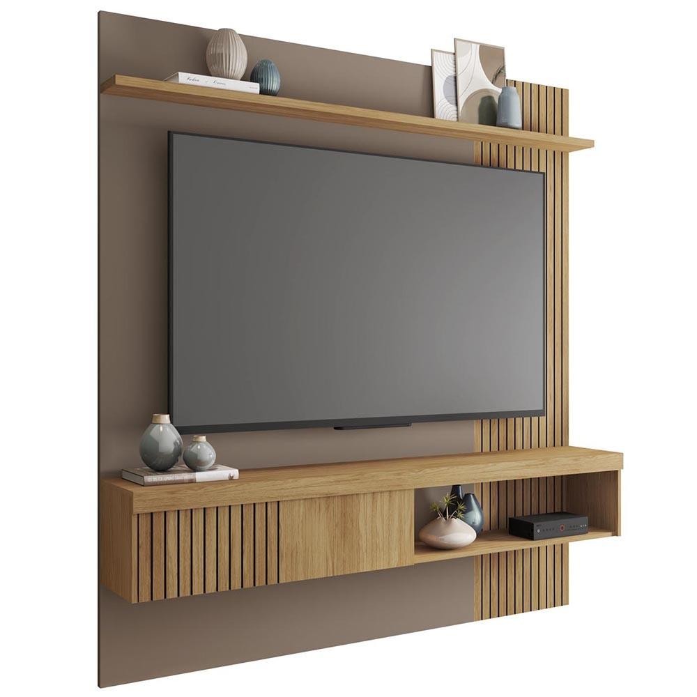 Painel para TV Suspenso 55 Pol. Helen C01 Buriti/Fendi - Mpozenato - Home & Living