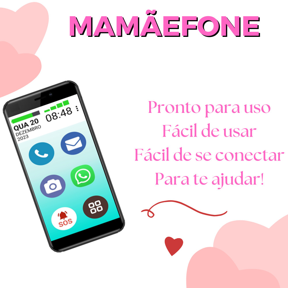 SMARTPHONE MAMÃEFONE 4G 64GB GRANDE 6.6 LONGA DURAÇÃO