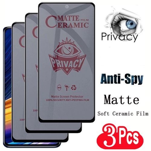 KIT 3 Película 3D 9D Ceramica Privacidade Fosca Anti-Spy Para Samsung Galaxy A10/A12/A13/A20/A22/A23/A25/A30/A31/A32/A35/A33/A54/M12/M13/M22/M23/M32