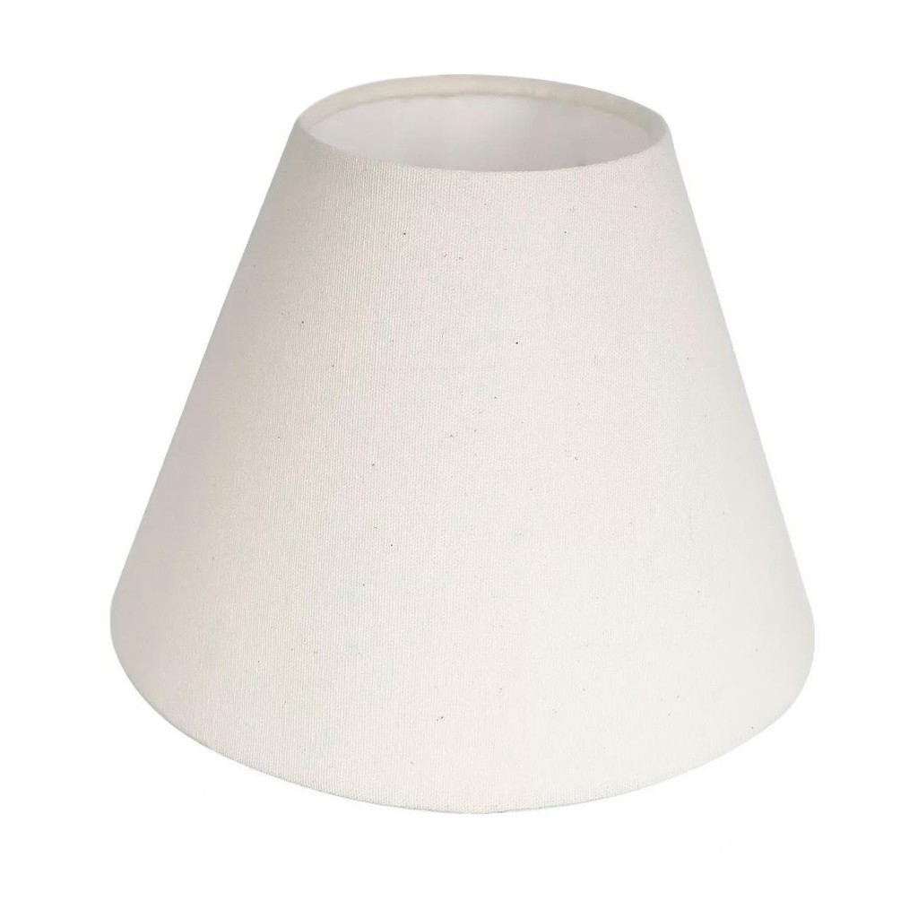 Cúpula para Abajur 13x8x17cm Tecido Algodão soquete Importado Cor Bege, Preta branco Ref 03 em Oferta na Shopee