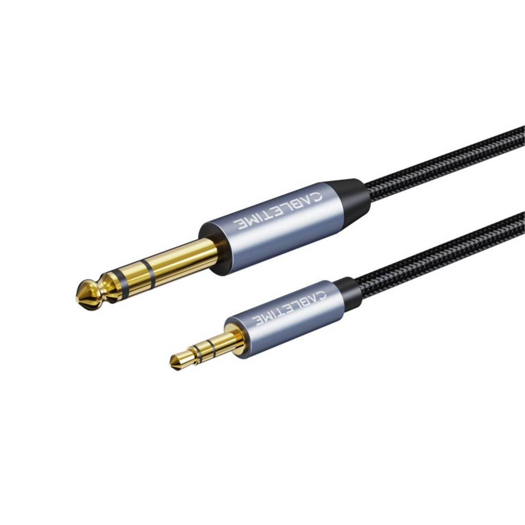 Cabo Áudio Auxiliar P2 Para P10 DJ Fone Mesa de Som 1m