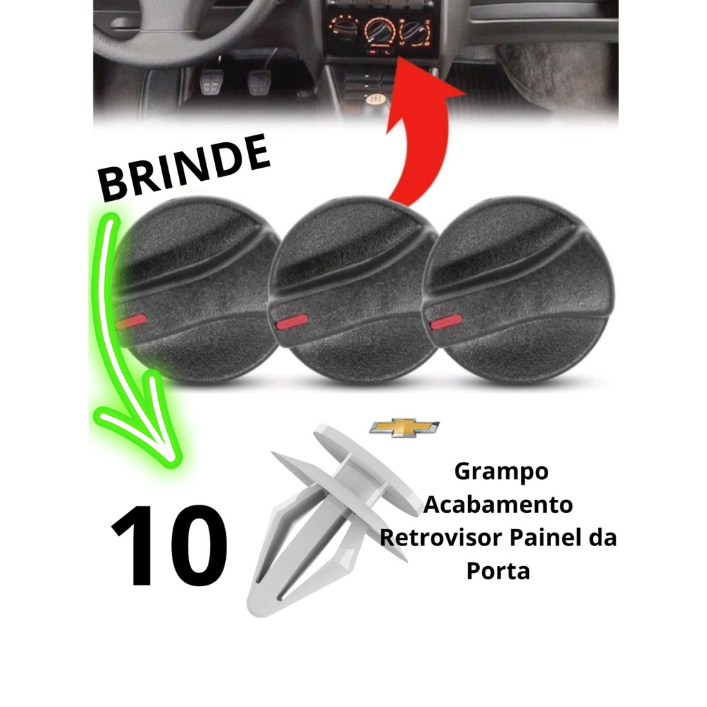 Botão Do Ventilador do Ar Gol G3 em Oferta na Shopee