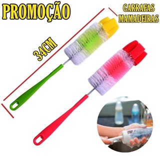 Escova para lavar Mamadeira/Copo/Garrafa com Esponja - TOP em Oferta na Shopee