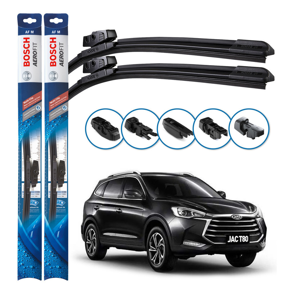 Par de Palhetas Limpador Parabrisa Multiclip Original Bosch Jac T80 2018 A 2024