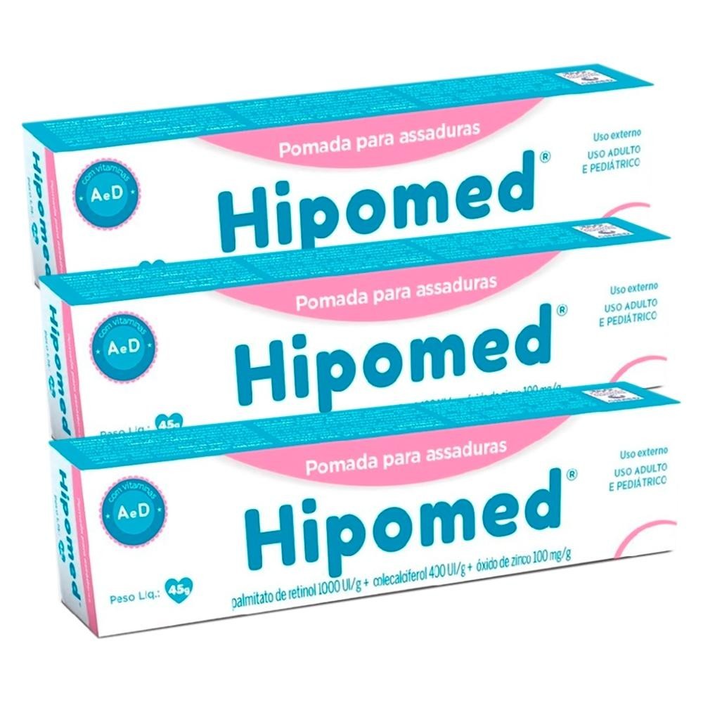 Pomada Para Prevenção De Assaduras Hipomed 45g - KIT COM  3 UN - Mom & Baby