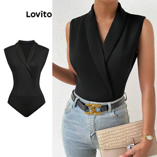 Lovito Macacões Elegantes Com Fivela Lisa Para Mulheres L77ED239
