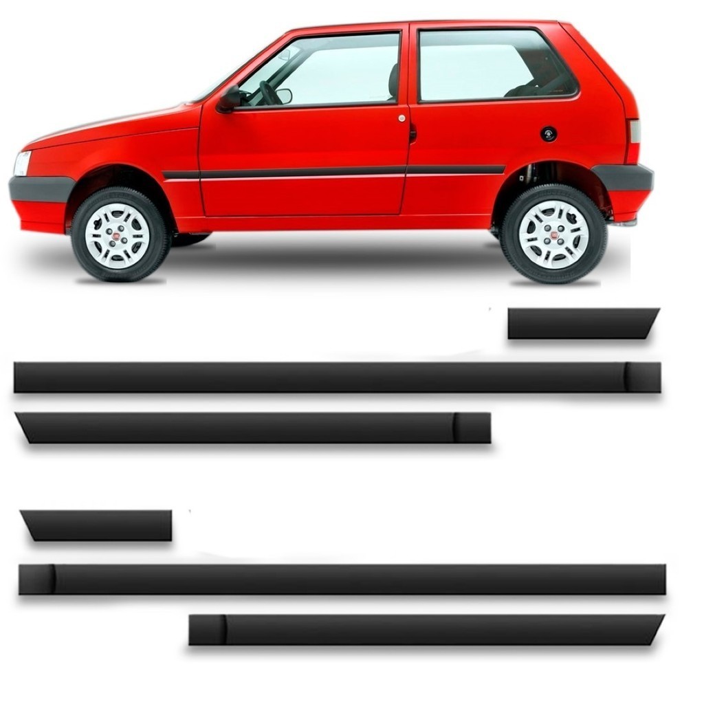 Kit Friso 6 Peças Lateral Uno 2005 Até 2010 2 Portas em Oferta na Shopee