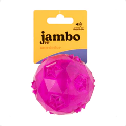 Bola Diamond TPR Rosa Brinquedo Jambo - Tam. P