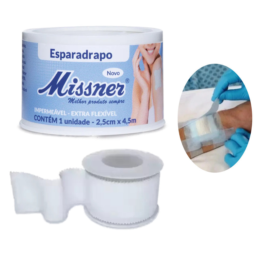 Esparadrapo 2,5x4,5 M Impermeável Curativos Sondas Drenos e Catéteres