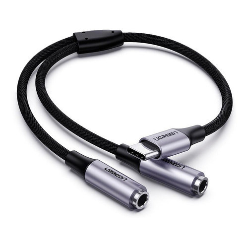 Cabo de Áudio Ugreen AV144 Usb Tipo C Macho para 3,5mm Fêmea 25cm - Audio