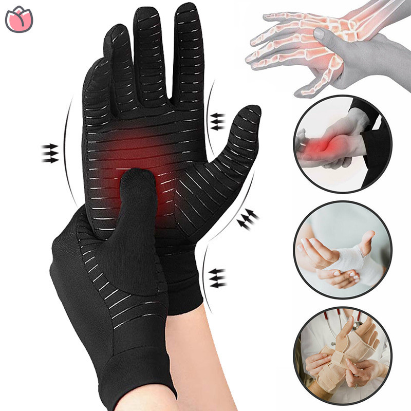 1 Pares Luvas De Compressão De Artrite De Cobre Com Tela Sensível Ao Toque . Alívio Para Dores Nas Mãos , Túnel Cárpico , Reumatóide , Inflamação , Tendinite , Adequado Homens Mulheres YKT
