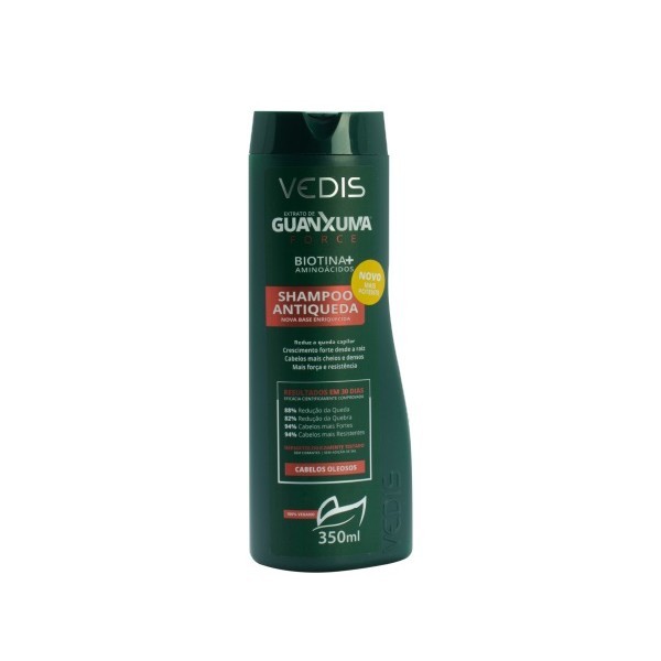 Shampoo Guanxuma Antiqueda Cabelos Oleosos 350ml - Vedis em Oferta na Shopee