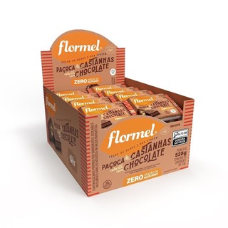 Tablete De Paçoca De Castanhas Com Chocolate, Zero Açúcar - 24 Unidades De 20G Cada em Oferta na Shopee