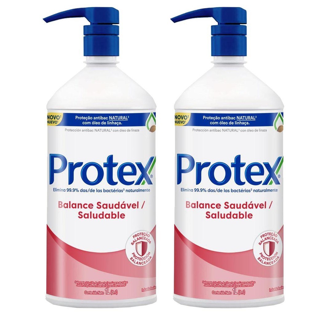 Kit Sabonete Líquido Para Mãos Protex Balance 1L com 2 uni. em Oferta na Shopee