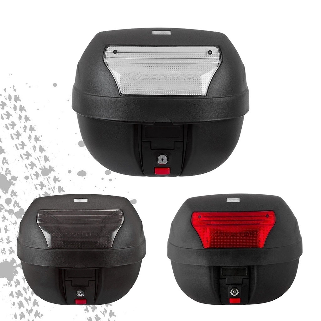 Bau Bauleto Caixa Pequena 28 litros para Moto Motocicleta Motociclista Motoboy Cristal
