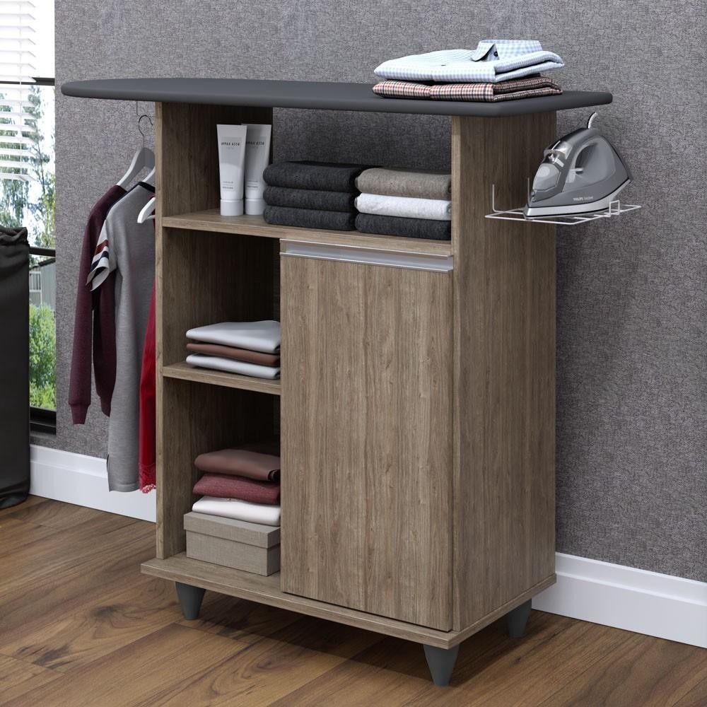 Tábua de Passar Com Balcão 1 Porta Giovana Castanho - Lumil - Home & Living