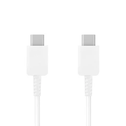 Cabo PVC Tipo C / Type C 1M Branco – NAVVY | Resistência e Carregamento Rápido
