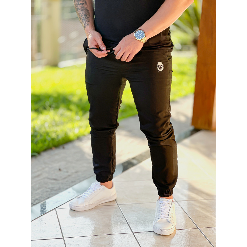 Calça Masculina Jogger Elastic Kong Confortável em Oferta na Shopee