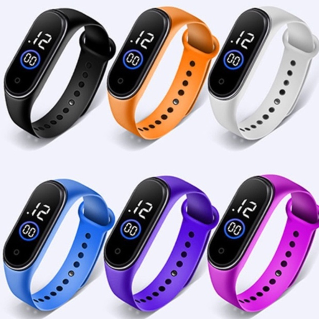 Relógio M4 digital led Esportivo A prova água feminino masculino novo em Oferta na Shopee
