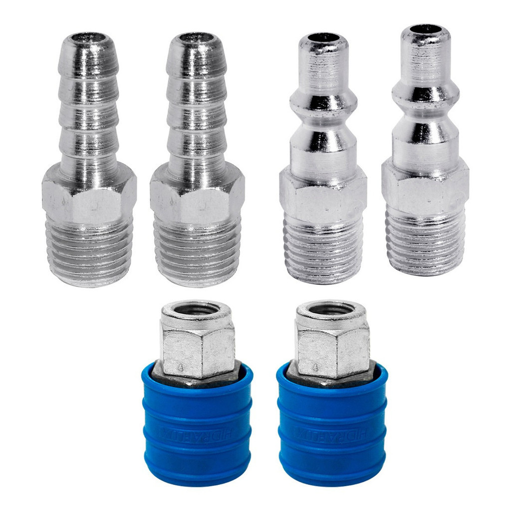 Kit Engate Rápido Pneumatico Ar Comprimido 1/4 Pneumático Compressor
