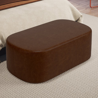 Puff Decorativo Orgânico Para Living Quarto 100cm Doha W01 Couríssimo Marrom - Lyam Decor em Oferta na Shopee