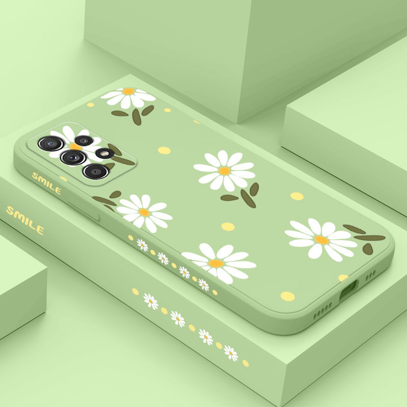 Capa Margarida Suave Para Samsung A54 A34 A24 A14 A73 A53 A33 A23 A72 A52 A52S A32 A04 A22 A04S A15 A25 A35 A55 4G 5G