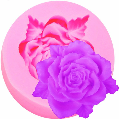 Molde De Silicone Rosa Flor Confeitaria Pasta Americana