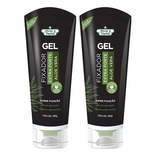 Kit 2x Gel Fixador Flores & Vegetais 200g Extra Forte Aloe Vera em Oferta na Shopee