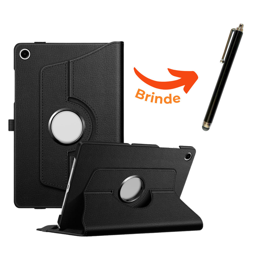 Capa Giratória + Caneta Universal Touch Tablet Tab A9 / 8.7 Polegadas