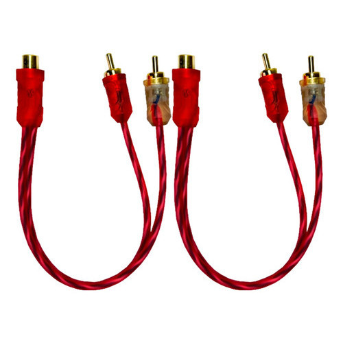 KIT 2 CABO Y RCA CRISTAL MATTE 2M 1F E-TECH INJETADO PARA SOM AUTOMOTIVO em Oferta na Shopee