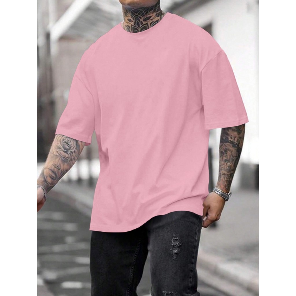 T Shirt Plus Size Rosa Academia Camisa Casual Camiseta Larga Confortável Blusa Oversized Esportiva