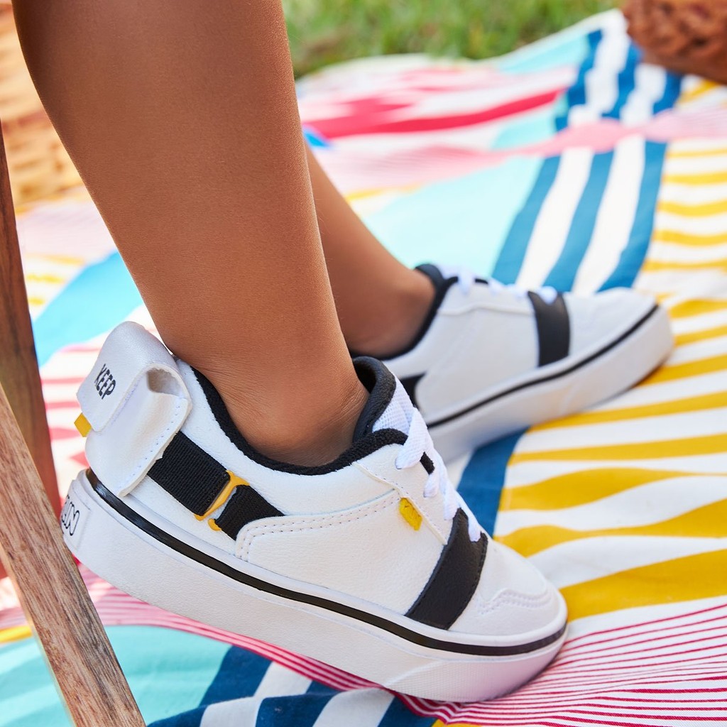 Tenis Infantil Casual Menino FreeStyle KLIN - Branco