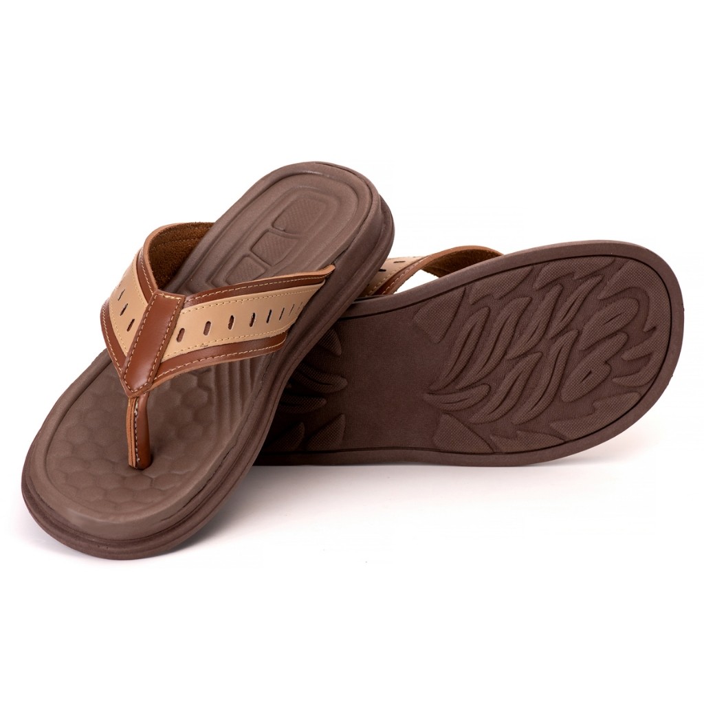 Chinelo Masculino Em Couro Ecológico Ortopédica Antistress dia dia trabalho