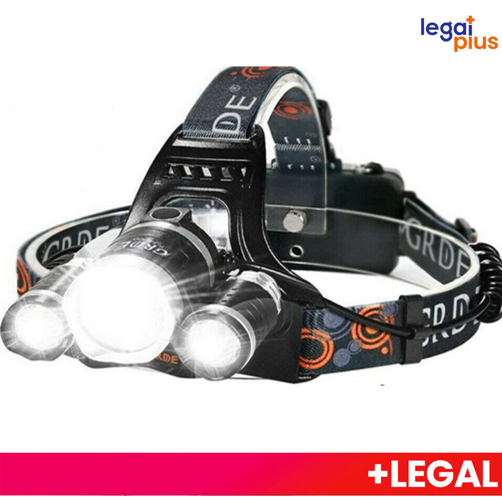 Imagem Lanterna Tática de Cabeça Cree T6 3 Modos Super Brilho para Mergulho e Camping