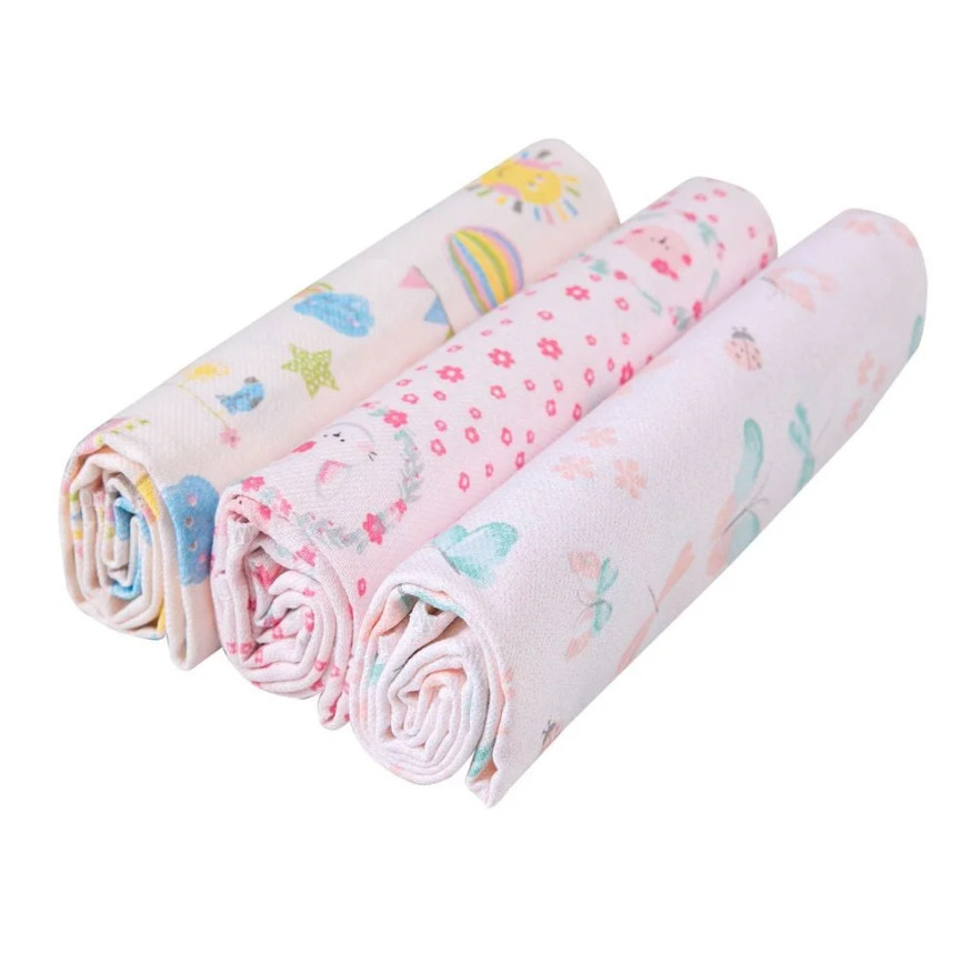 Kit Cueiro Papi Karinho Tecido Flanela 100cmX80cm- 03 Peças em Oferta na Shopee