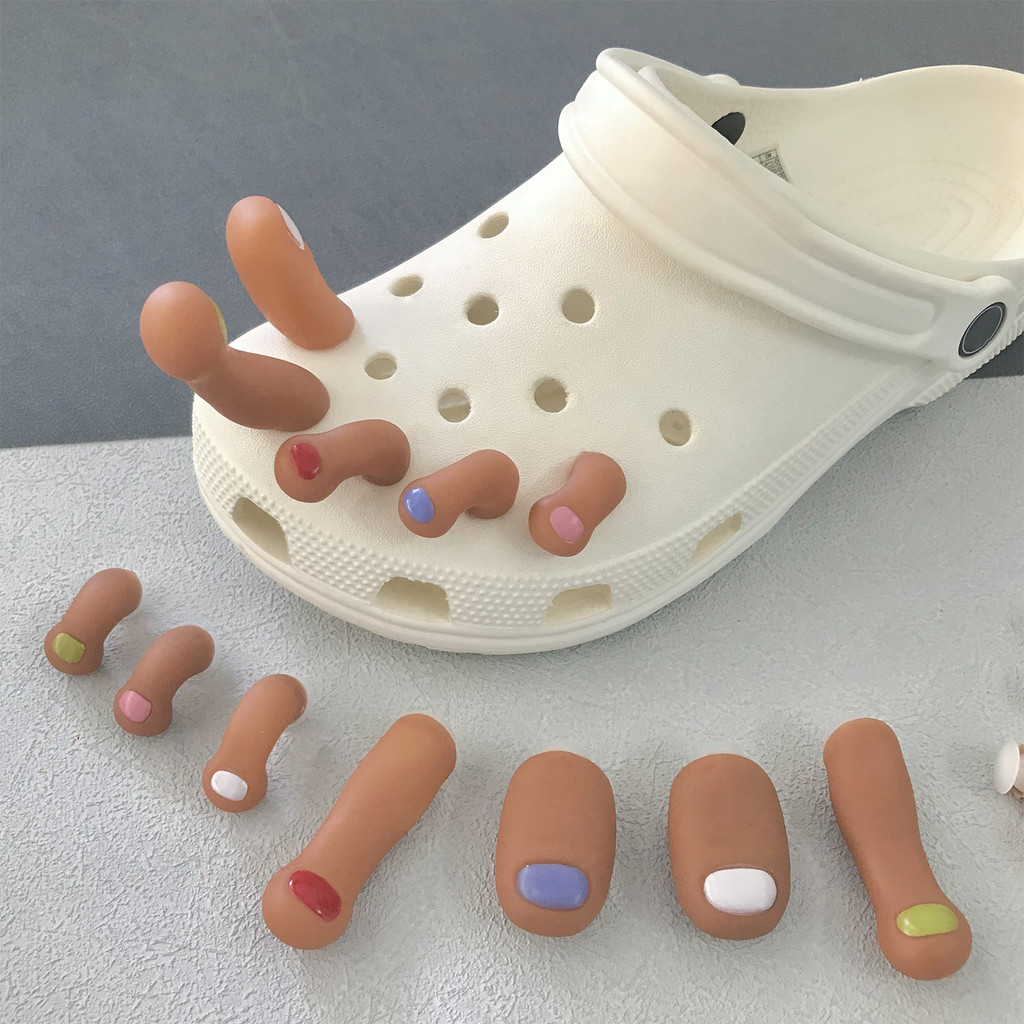 Novo Dedo Do Pé Tridimensional Peculiar Criativo DIY Removível Acessórios De Sapato De PVC De Alta Qualidade
