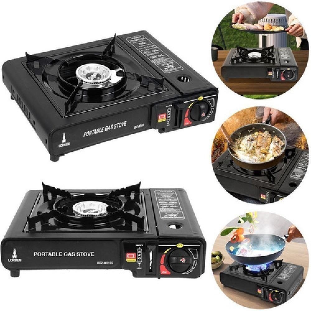 FOGÃO PORTÁTIL AUTOMÁTICO FOGAREIRO CAMPING A GÁS COZINHAR SEGURO  COOK