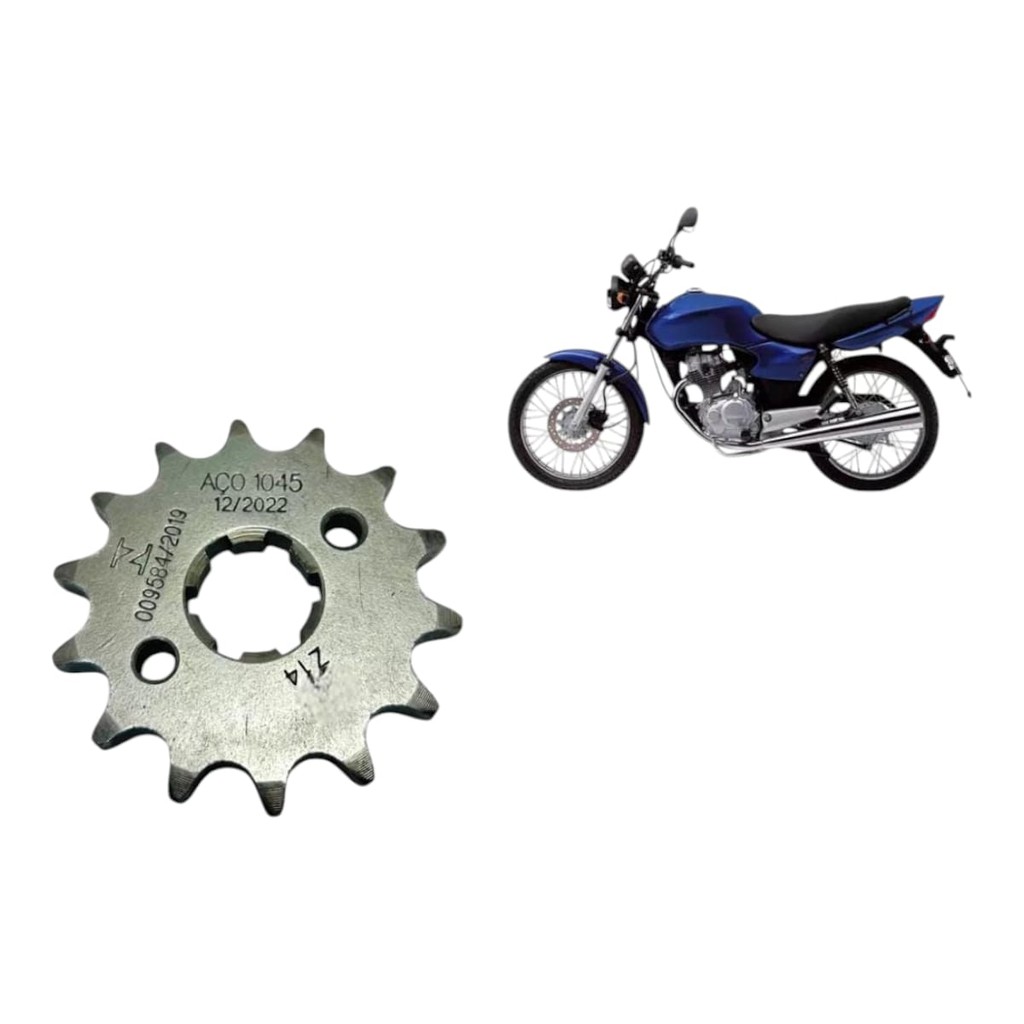 PINHAO HONDA E YAMAHA TODAY TITAN 99 YBR FACTOR 125 ATE 2016 14 DENTES
