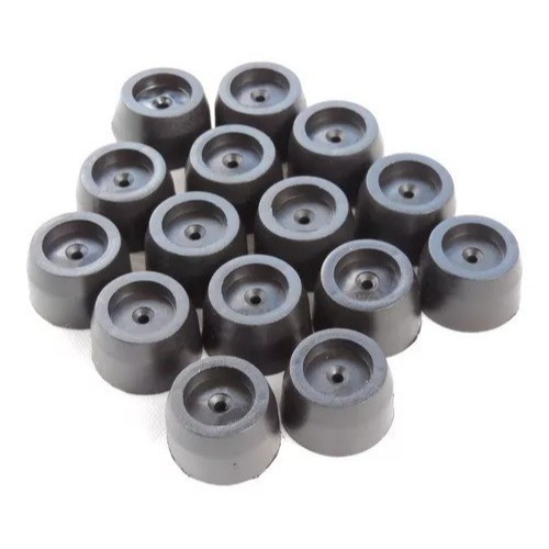Pezinho Pés Redondo Grande Pes 4cm Preto Baú e Puff 300 Unidades