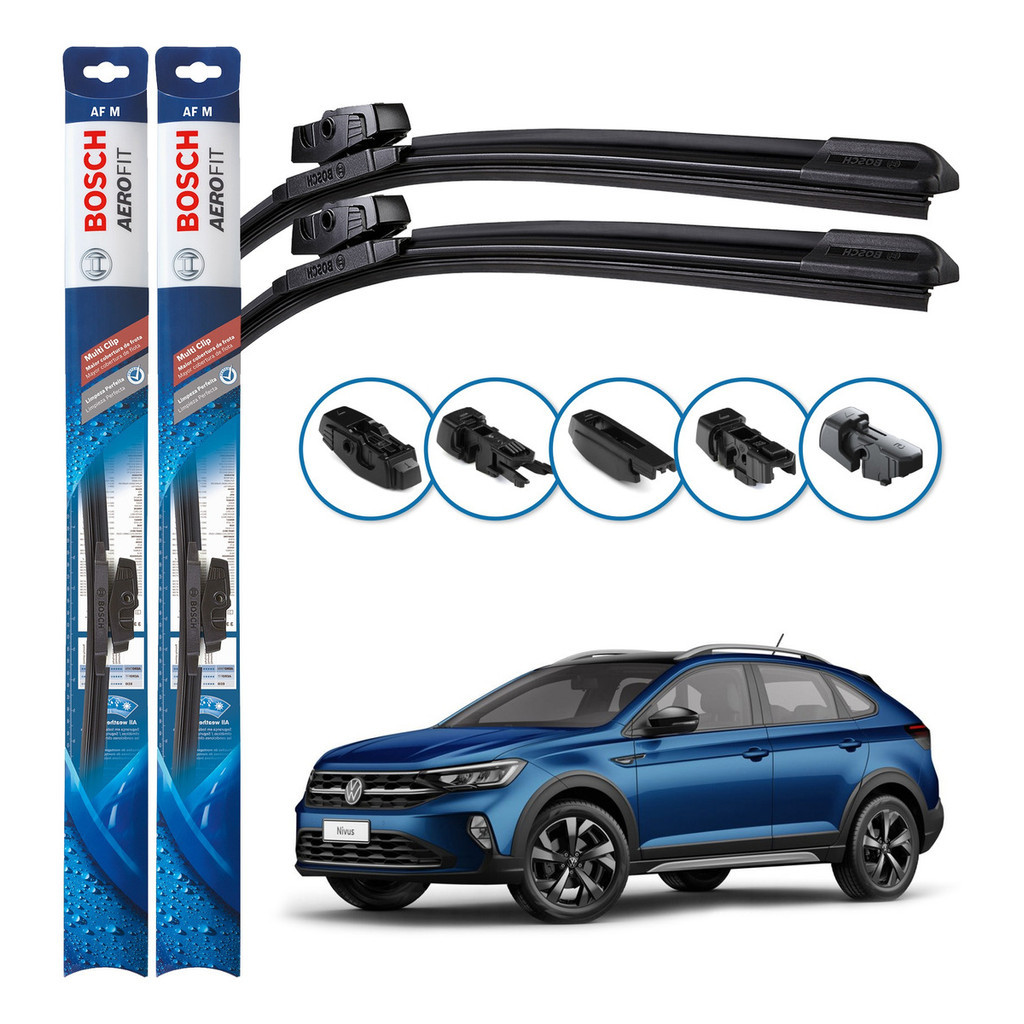Par de Palhetas Limpador Parabrisa Multiclip Original Bosch Volkswagen Nivus 2020 A 2024 em Oferta na Shopee