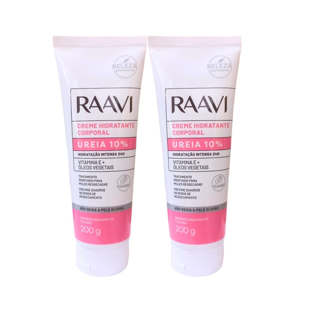 Kit 2 Creme Hidratante Intensivo Vitamina E Corporal Raavi
