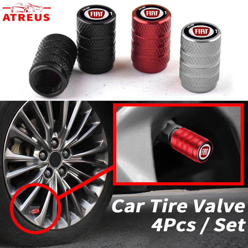 4pcs Fiat Carro Tampas De Válvulas De Pneus De Liga Ar De Haste Para Uno Toro 500 Bravo Punto Palio Argo Stilo Strada Mobi