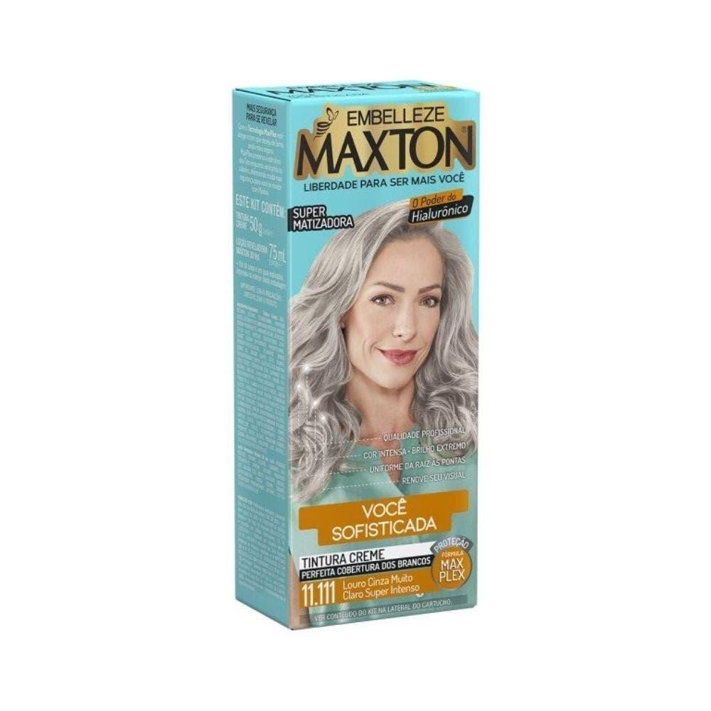 Tinta Maxton 11.111 Louro Cinza Muito Claro Super Intenso - Beauty